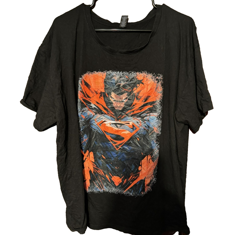 Superman T-Shirt Men Sz XXL Black DC Comics
